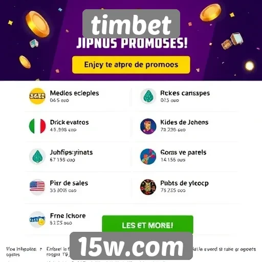 Promoções e bônus oferecidos pelo timbet